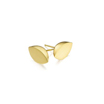 Double Leaf Studs Gold 02