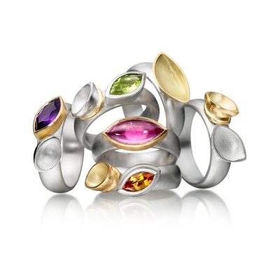 Oyster Gemset Rings