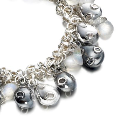 Moonstone Pebble Bracelet B08