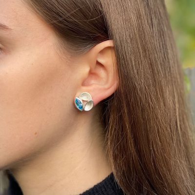 Oyster Gem Set Earrings