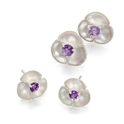 Amethyst Stud Earrings E52