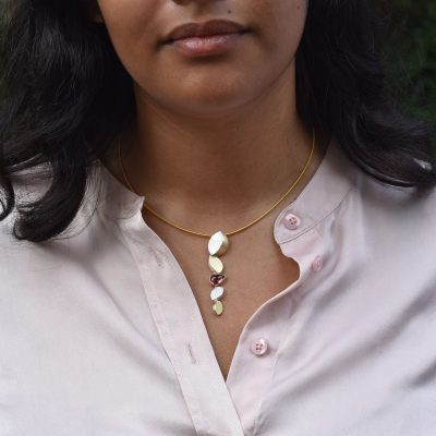 Pink Tourmaline Cable Pendant