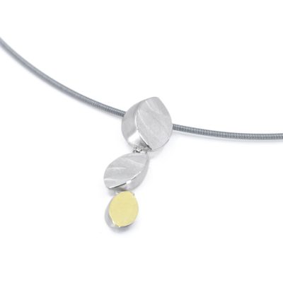 Triple Shape Gold and Silver Pendant