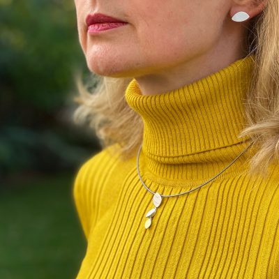 Triple Shape Gold and Silver Pendant