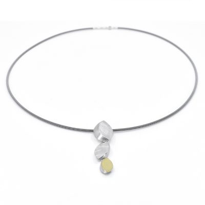 Triple Shape Gold and Silver Pendant