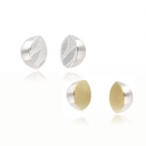 Gold and Silver textured studs